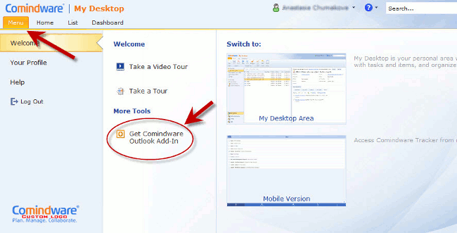 How to download Comindware Outlook plugin