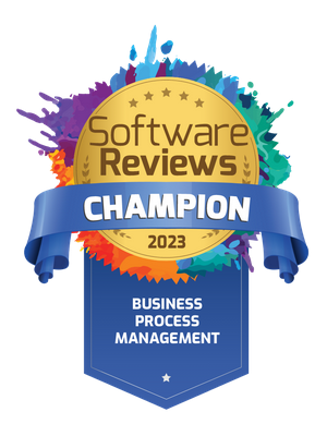 Champion Medal in the SoftwareReviews 2023 BPM 