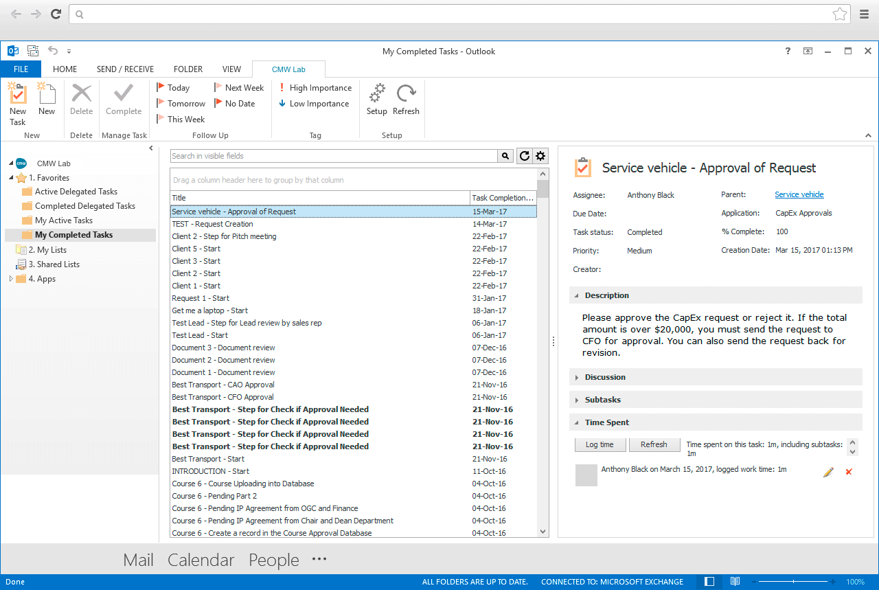 Automated approvals software