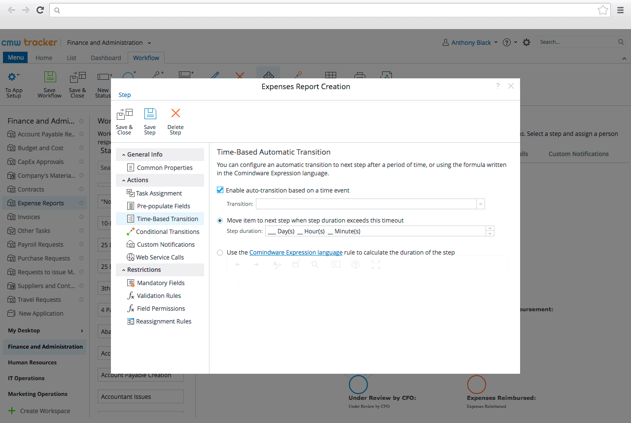 real-time reporting and process transparency