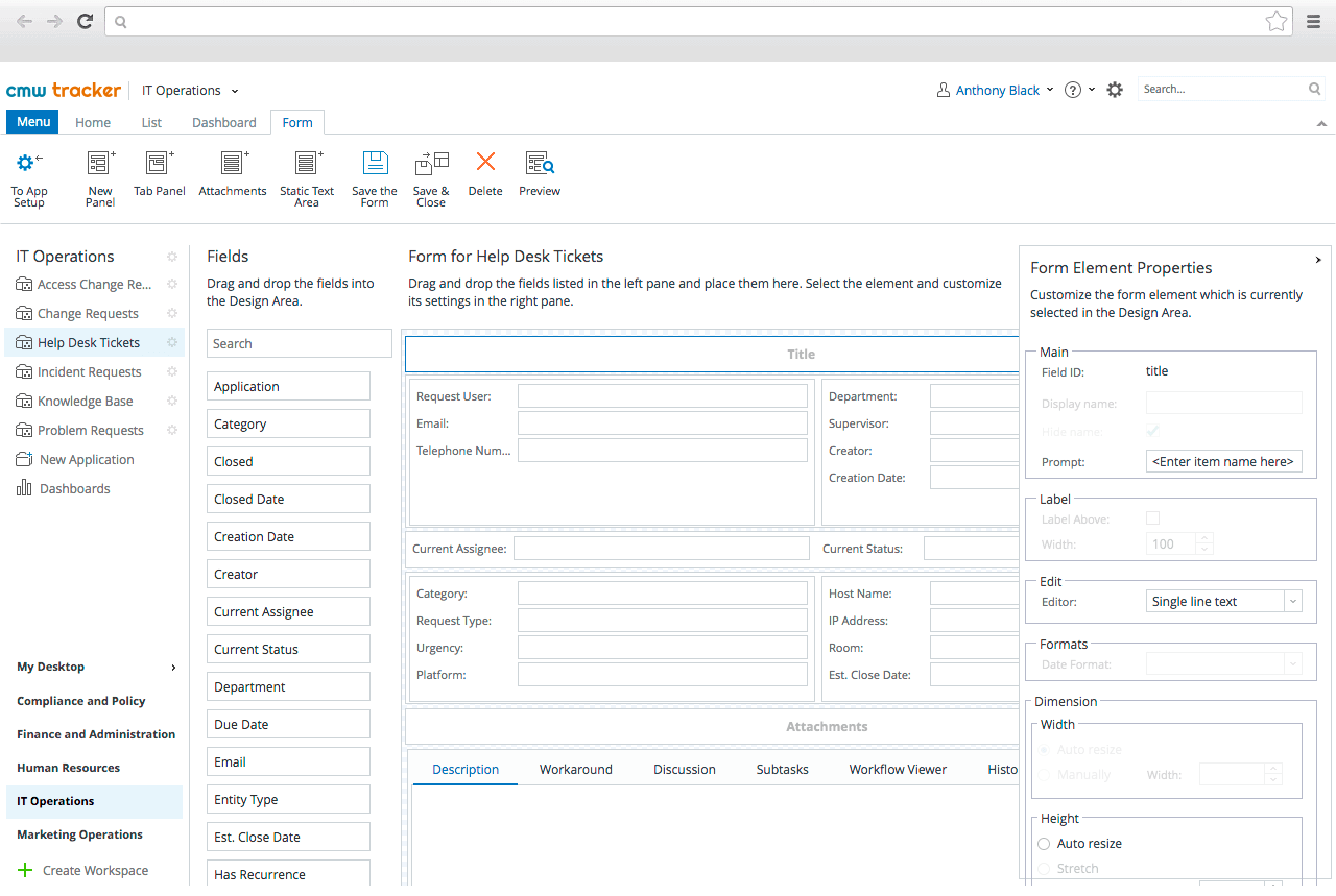 Web-Forms for Issue Submission