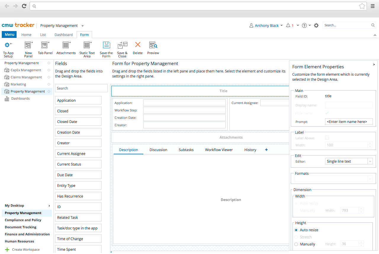 Customizable Property Management Forms