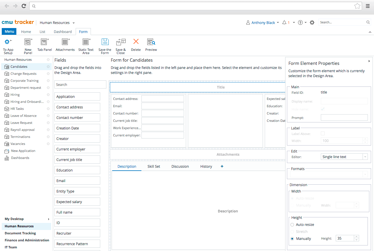 Request Forms Handling